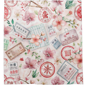 Vintage World Travel Stamp Pattern (1)