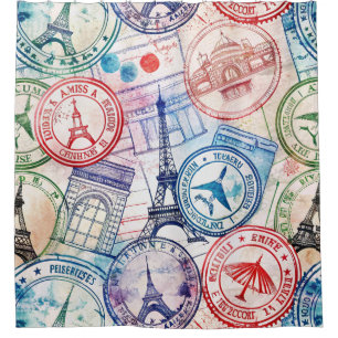 Vintage World Travel Stamp Pattern (2)
