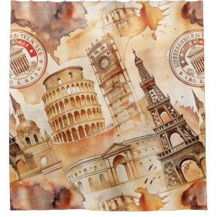 Vintage World Travel Stamp Pattern (9)