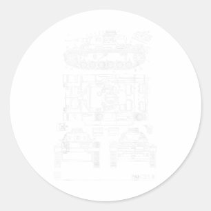 Vintage World War 2 German Tank Panzer 3 Ww2  Classic Round Sticker