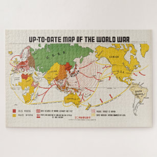 Vintage World War II Map Jigsaw Puzzle