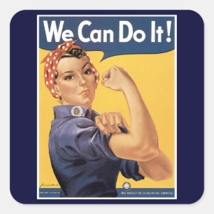 Vintage World War II We Can do it! Stickers
