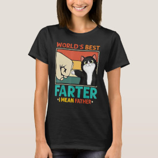 Vintage World's Best Farter I Mean Father, Funny C T-Shirt