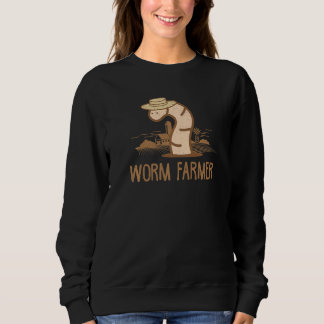 Vintage Worm Farmer Vermiculturist Garden Farming  Sweatshirt