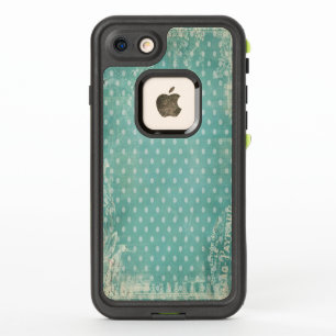 Vintage Worn Abused Turquoise Wallpaper