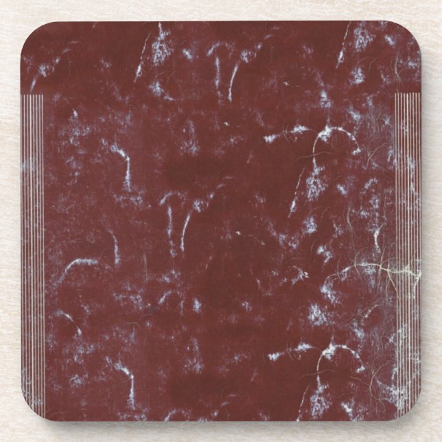 Vintage Worn Red Notebook Cover Coaster (Front)