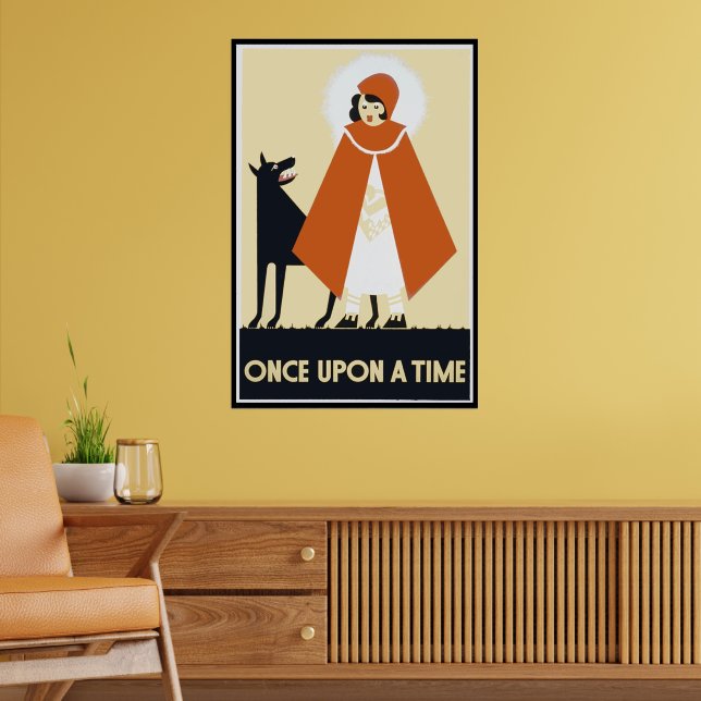 Vintage WPA Little Red Riding Hood Poster (Living Room 2)
