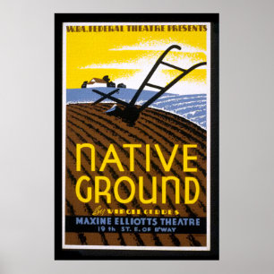 Vintage WPA Native Ground Poster Print
