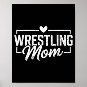 Vintage Wrestling Mom Wrestler Fighter Mother Poster