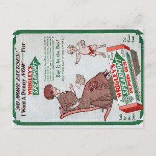 Vintage Wrigley's Gum Ad Postcard