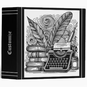 Vintage Writer's Theme 2 Colour Me Binder