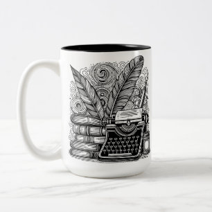 Vintage Writer's Theme 2 Colour Me Two-Tone Coffee Mug