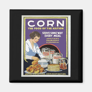 Vintage WW1 Food Administration Corn Products Magnet