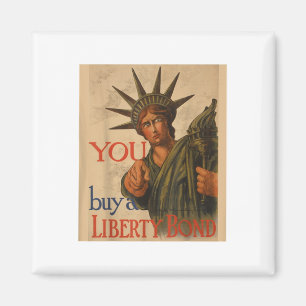 Vintage Ww1 Propaganda Poster Liberty Bond Usa Wor Magnet