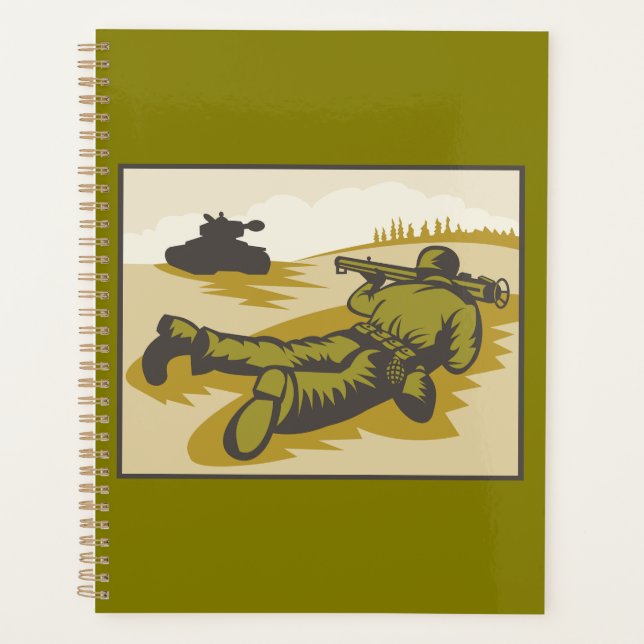 Vintage WW2 Bazooka Soldier and Tank (Devant)