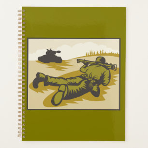 Vintage WW2 Bazooka Soldier and Tank Planner