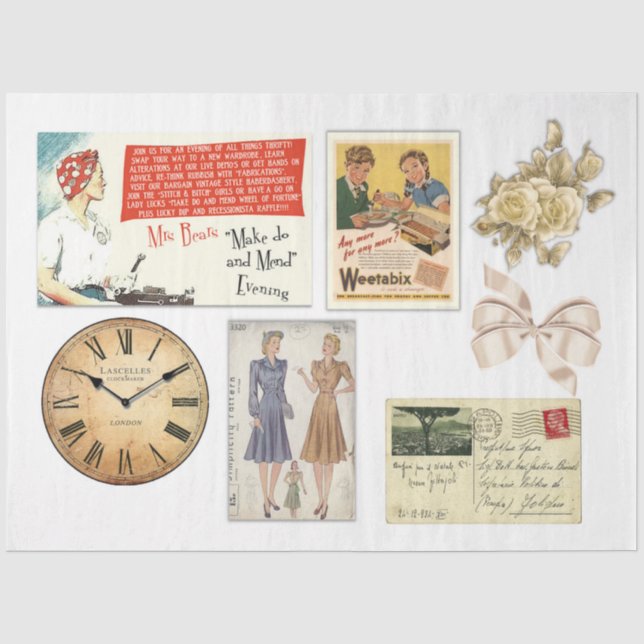 Vintage WW2 Series Design 9 Tissue Paper (Front)