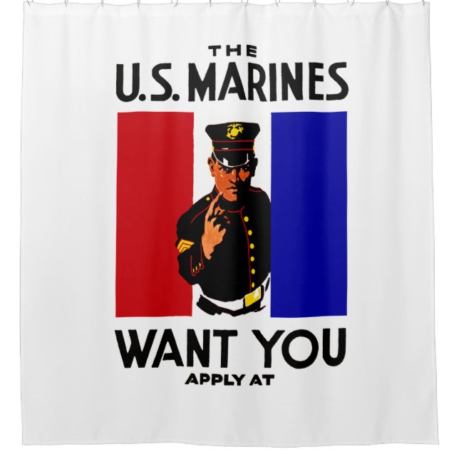 Vintage WWI Marine Recruitment Poster (Front)