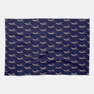 Vintage WWII US Aircraft 2 Kitchen Towel