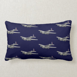 Vintage WWII US Aircraft 2 Lumbar Pillow