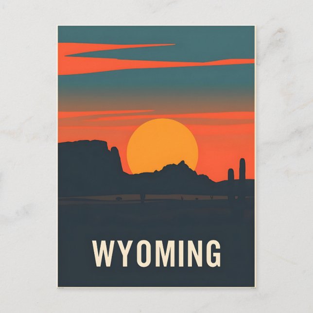 Vintage Wyoming Postcard (Front)