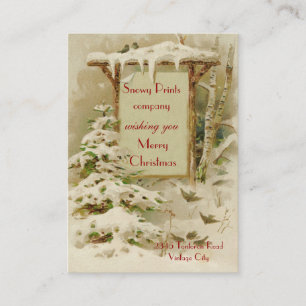 Vintage Xmas 1902 Business Card