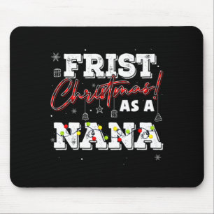 Vintage Xmas First Christmas As A Nana New Baby Fa Mouse Pad