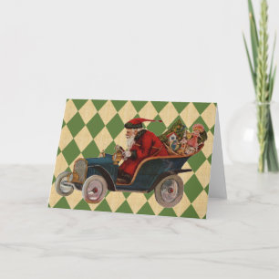 Vintage Xmas Santa Holiday Card