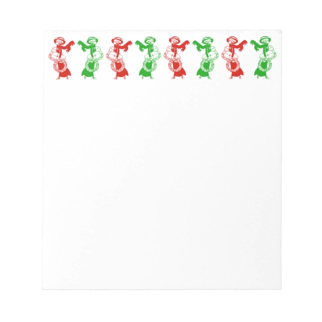 Vintage Xmas Shopper Notepad (Front)