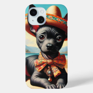 Vintage Xoloitzcuintle iPhone 15 Case