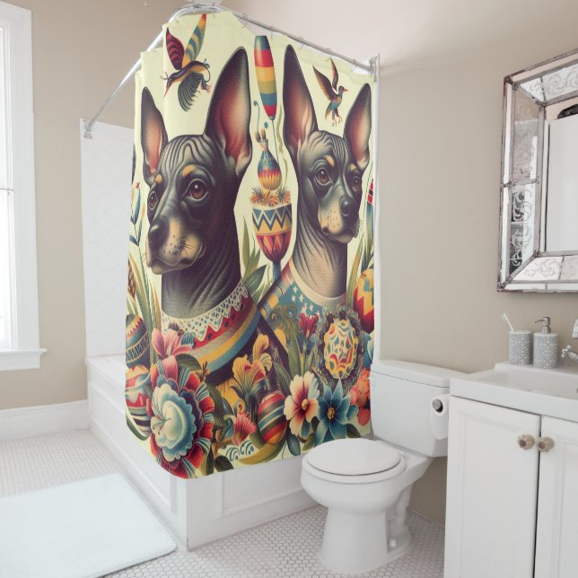 Vintage Xoloitzcuintle Illustration (In Situ)