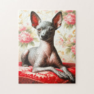 Vintage Xoloitzcuintle  Illustration Jigsaw Puzzle