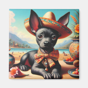 Vintage Xoloitzcuintle Magnet