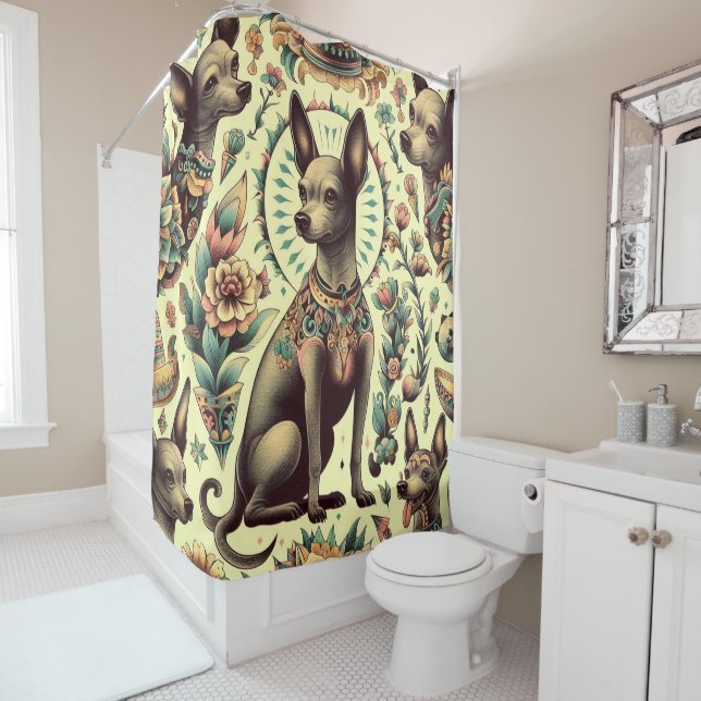 Vintage Xoloitzcuintle Seamless (In Situ)