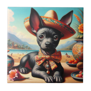 Vintage Xoloitzcuintle Tile