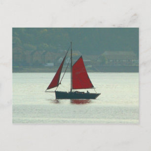 Vintage Yacht at Cardiff Bay Postcard