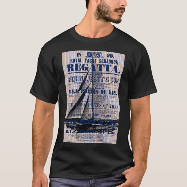 Vintage Yacht Regatta Advertisement  T-Shirt (Front)