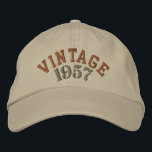 Vintage Year Embroidered Baseball Cap<br><div class="desc">Customize this embroidered baseball cap with any year that is special to you. Whether you add the date of your classic vehicle or your year of birth,  everyone's sure to know it was a good year!</div>