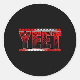 Vintage Yeet Funny Saying Meme For Men Women Boys  Classic Round Sticker