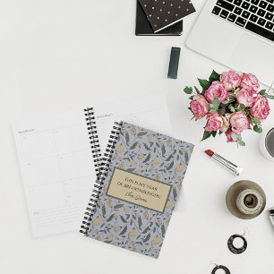 Vintage Yellow and Green Illustrated Floral Planner