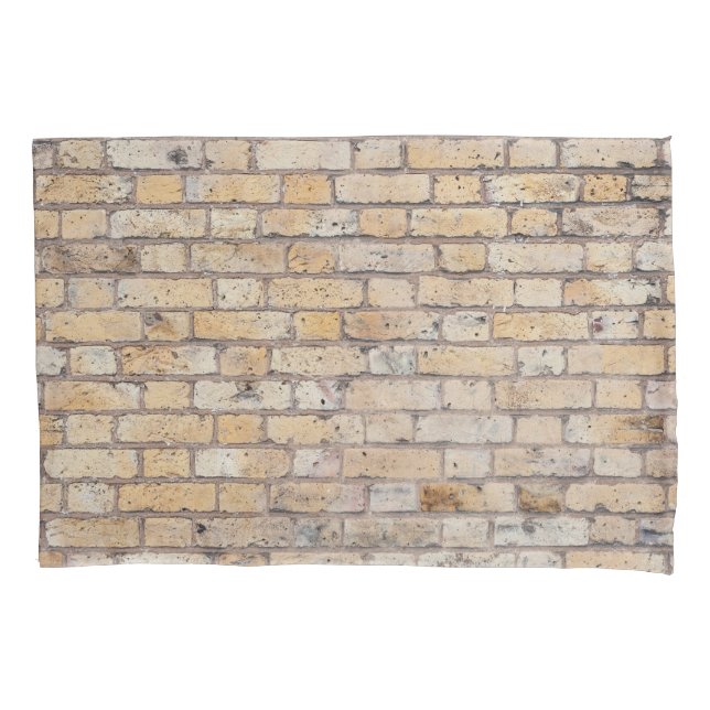 Vintage Yellow Brick Design Pillowcase (Front)