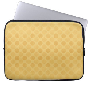 Vintage yellow circles pattern laptop sleeve