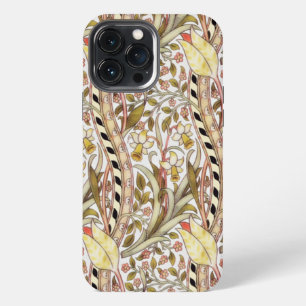 Vintage Yellow Daffodil Floral Pattern iPhone 13 Pro Max Case
