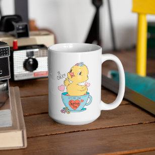 Vintage Yellow Easter Chick Coffee Mug