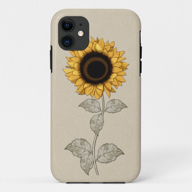Vintage Yellow Gold Sunflower Case-Mate iPhone Case (Back)