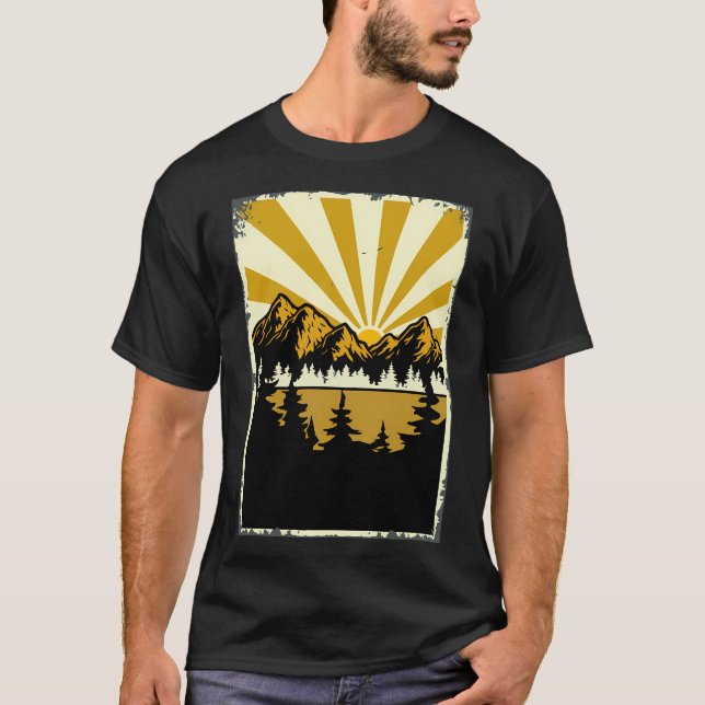 Vintage Yellow Mountains T-Shirt (Front)