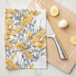 Vintage Yellow Poppy Flowers Kitchen Towels<br><div class="desc">Gorgeous collage of  vintage fine art of yellow Poppy Flowers is on this Kitchen Towel. Images are public domain due to expired copyright. Collage is by me.</div>