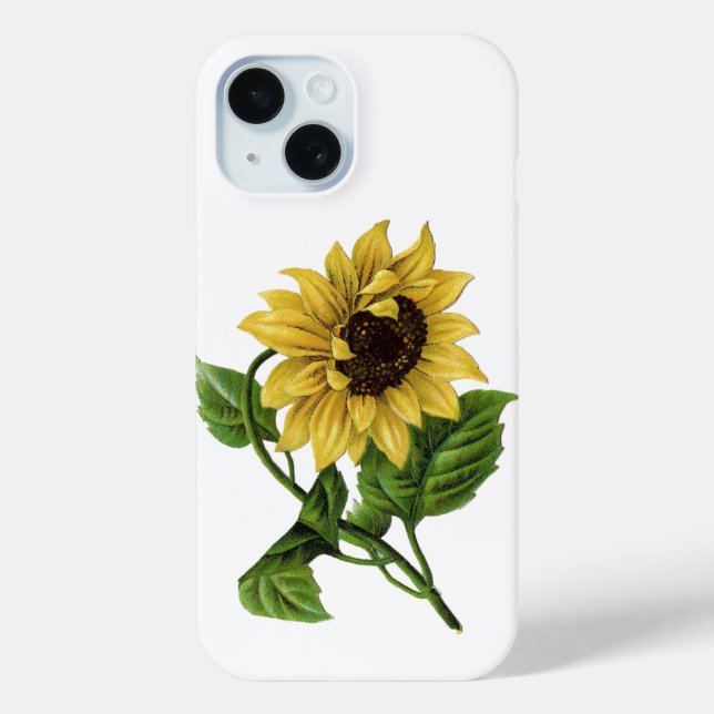Vintage Yellow Sunflower Case-Mate iPhone Case (Back)