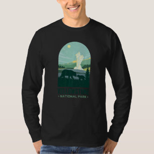 Vintage Yellowstone Geyser Yellowstone National Pa T-Shirt