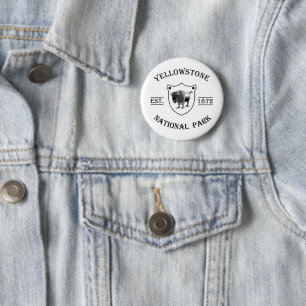 Vintage Yellowstone National Park 2 Inch Round Button